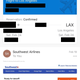 A screenshot of the flight itinerary Sanchez apparently purchased for Anna.